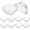 Cabilock 10PCS Facial Mixing Bowls, 3 Inch Clear Glass Esthetician Measuring Bowls for Facials, Small DIY Face Mud Mask, Cosmetic Mix Making Accessory, Skincare Tools for Home and Salon Use view 1