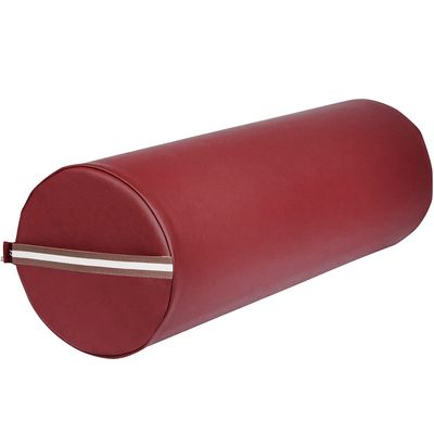 Master Massage 9 inch Extra Large Full Round Massage Bolster,Full Round Massage Bolster Pillow Cushion,100% PU Upholstery Massage Bolster (Burgundy)