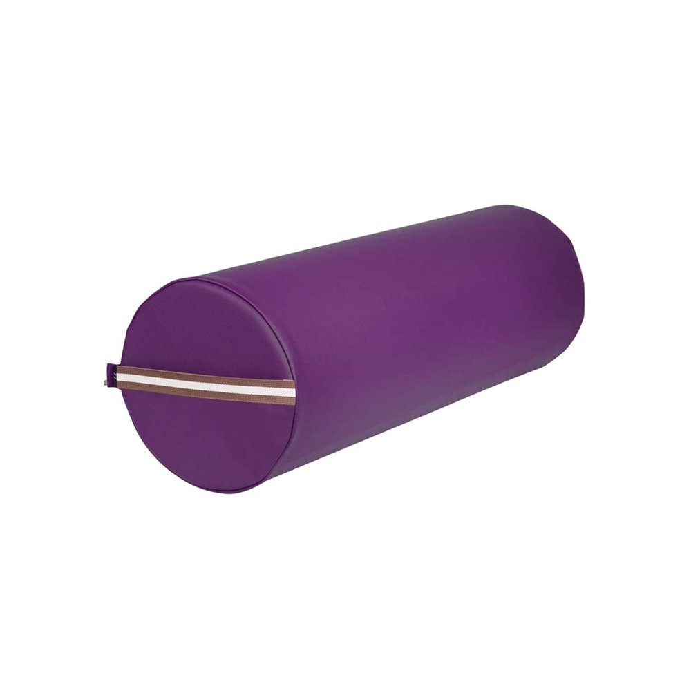 Master Massage 9 inch Extra Large Full Round Massage Bolster,Full Round Massage Bolster Pillow Cushion,100% PU Upholstery Massage Bolster (Purple)