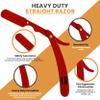 Utopia Care Professional Straight Razor for Men, Barber Straight Edge Razor Safety with 100 Pack Blades, Red view 3