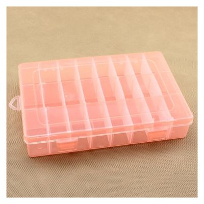 HANRUO 24 Compartment Storage Box Practical Adjustable Plastic Case for Bead Rings Jewelry Display Organizer (Color : Style C)