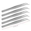 5Pcs Curved Tweezer, 15.5CM Stainless Steel Positioning Tweezers Sewing Machine Accessories view 2