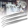 5Pcs Curved Tweezer, 15.5CM Stainless Steel Positioning Tweezers Sewing Machine Accessories view 4