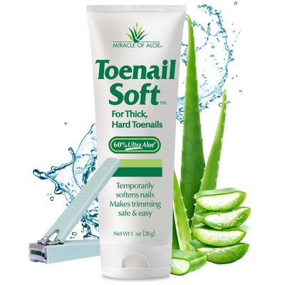 Toenail Softener for Thick Hard Toenails - Safe for Seniors & All Ages - Fast-Acting Toenail Softening Cream - Ingrown Toenail Treatment - Non Greasy Nail Cream Formulated with Natural Aloe Vera, 1 oz