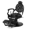 Artist hand Retro Barber Chair Heavy Duty Barber Chairs Vintage Salon Chair Hydraulic Recline Chair Rounded Cushioning Beauty Spa Styling Equipment(Black) view 1