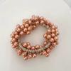 Magik 5~10Pcs Hair Tie Elastic Band Scrunchies Crystal Pompom Pearl Ponytail Holder (5 Pack, Pearls) view 3