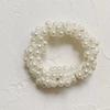 Magik 5~10Pcs Hair Tie Elastic Band Scrunchies Crystal Pompom Pearl Ponytail Holder (5 Pack, Pearls) view 4