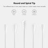 1000pcs Tiny Cotton Buds, with Round & Spiral, Suitable for Baby Ear Nose Clean,Cosmetics,Personal Hygiene view 2