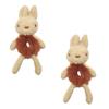 Magik Bear Bunny Furry Plush Hair Tie Scrunchies Rope Ponytail Holster Elastic Band (2 Pack, Rabbit, Dark Brown) view 1