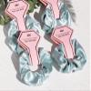 10 PACK Hair Scrunchies for Bridesmaids - Proposal Gifts, Elastics, Bachelorette Party Favors (To Have and To Hold Your Hair Back) GREEN view 3