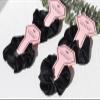 10 PACK Scrunchies for Bridesmaid Proposal, Bachelorette Party Favors, Bridal Wedding Party Hair Ties (To Have and To Hold Your Hair Back) Black view 2