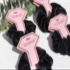 10 PACK Scrunchies for Bridesmaid Proposal, Bachelorette Party Favors, Bridal Wedding Party Hair Ties (To Have and To Hold Your Hair Back) Black view 3