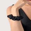 10 PACK Scrunchies for Bridesmaid Proposal, Bachelorette Party Favors, Bridal Wedding Party Hair Ties (To Have and To Hold Your Hair Back) Black view 4