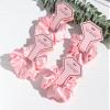 10 PACK Bridesmaid Scrunchies - Proposal Gifts, Hair Ties, Bachelorette Party Favors (To Have and To Hold Your Hair Back) in Pink view 2