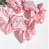 10 PACK Bridesmaid Scrunchies - Proposal Gifts, Hair Ties, Bachelorette Party Favors (To Have and To Hold Your Hair Back) in Pink view 3