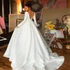 Beaded Wedding Gown for Woman Long Double Deep V-Neck A-line with Train Wedding Dress for Bride 2025 Ball Gown Ivory 12 view 2