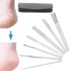 13 Pcs Pedicure Knife Set, Stainless Steel Ingrown Toe Nail Knife, Dead Skin Calluses Removal Pedicure Tool Set, Nail Scraper Nail File Oblique view 4