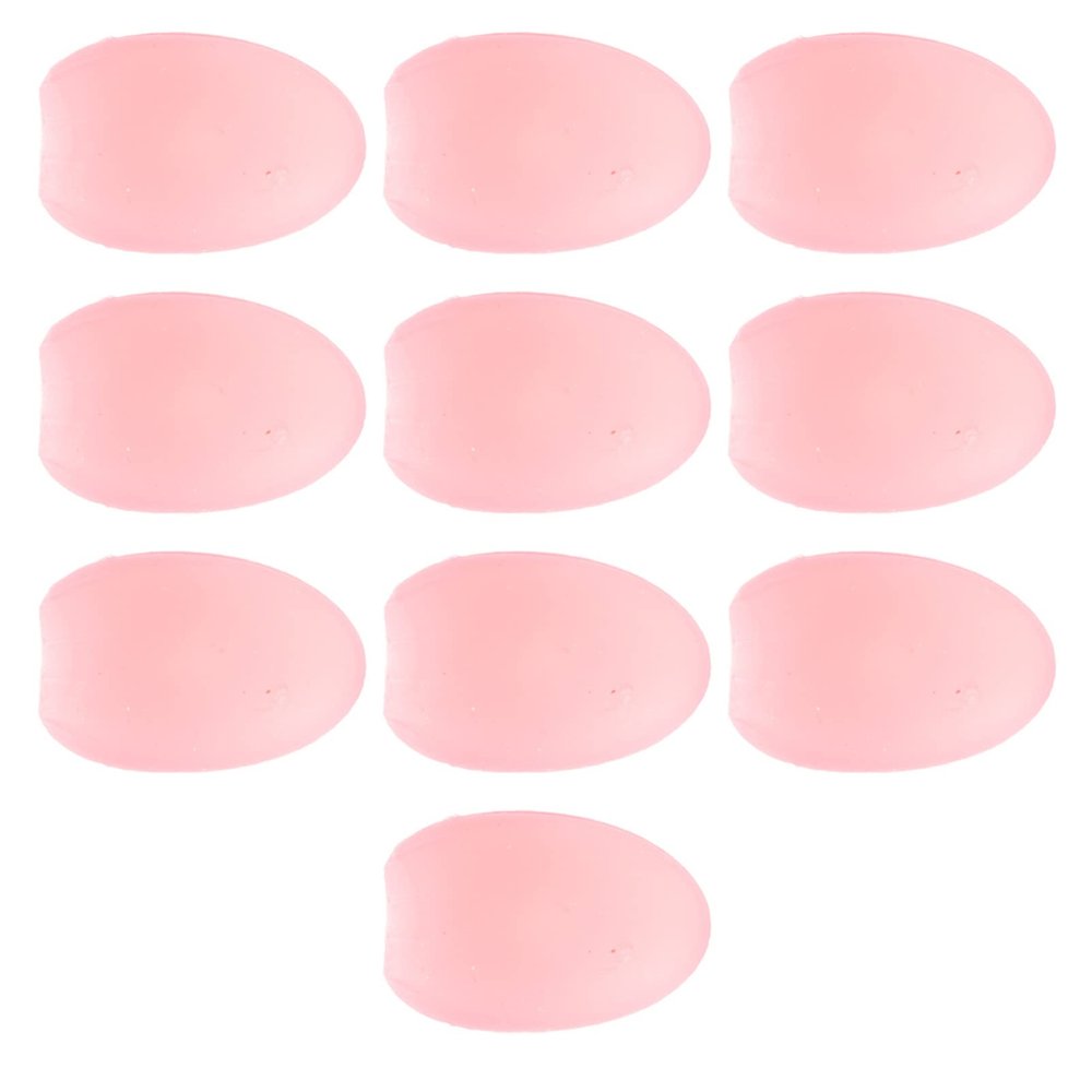 10Pcs Makeup Brush Cover Lipbrush Anti Lost Cover Silicone Cover Cosmetic Beauty Brush Protector for Lip Care Makeup Use Pink