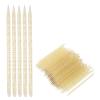 100pcs Nail Care Cuticle Pusher - Disposable Nail Cuticle Pusher Dead Skin Removal Manicure Pedicure Cuticle Cleaning Sticks Crystal Cuticle Putter Nail Stick for Fingernail(01) view 1