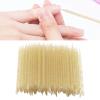 100pcs Nail Care Cuticle Pusher - Disposable Nail Cuticle Pusher Dead Skin Removal Manicure Pedicure Cuticle Cleaning Sticks Crystal Cuticle Putter Nail Stick for Fingernail(01) view 2