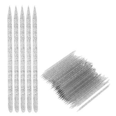 100pcs Nail Care Cuticle Pusher - Disposable Nail Cuticle Pusher Dead Skin Removal Manicure Pedicure Cuticle Cleaning Sticks Crystal Cuticle Putter Nail Stick for Fingernail(04)