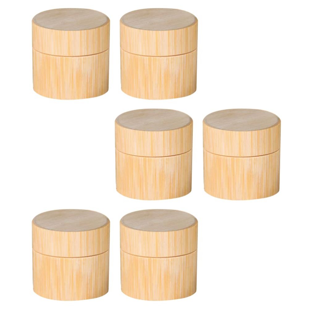 Cabilock 6pcs Cream Containers Multi-functional Portable Jars for Lotions Moisturizers and Face Masks Leak Travel Bottles for Toiletries Design