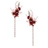 Beaupretty 1pair Delicate Bride Side Clips Hair Accessories for Weddings and Parties Elegant Headwear for Brides of Stunning Side Clips view 1