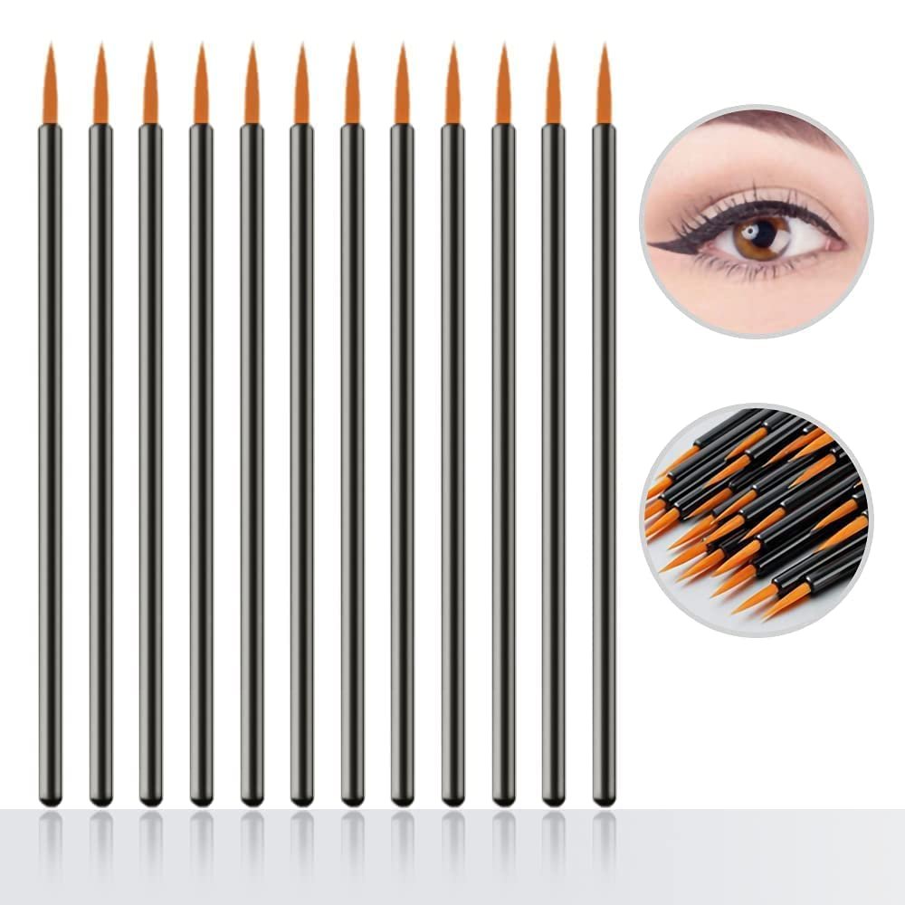 60Pcs Facial Sponges with 150 Pcs Disposable Eyeliner Brushes for Make Up