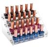 iplusmile Clear Display Stand Nail Polish Display Stand Organizer: 4 Layer Nail Polish Rack Acrylic Essential Oils Holder Lip Gloss Stand Jewelry Display Box Rack for Women Girl Jewelry view 4