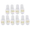 Alvinlite 5 Pair Disposable Slippers, White Letters Print Slippers for Hotel Wedding Party Shooting Props (Bride Crown-White) view 1