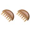 2 pcs Smooth Massage Comb Beautiful Sandalwood Comb Portable Wide Tooth Comb view 1