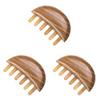 3 pcs Smooth Massage Comb Beautiful Sandalwood Comb Portable Wide Tooth Comb view 1