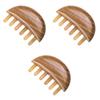 3 pcs Smooth Massage Comb Beautiful Sandalwood Comb Portable Wide Tooth Comb view 2