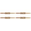 4 pcs Wooden Handheld Massage Stick Muscle Roller Massager Abdominal Massagers view 1