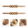 6 pcs Wooden Handheld Massage Stick Muscle Roller Massager Abdominal Massagers view 4