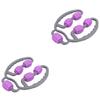 2pcs Multi- function Yoga Leg Massager Leg Muscle Relaxation Roller Leg Massage Stick Fitness Leg Clamp Massager Roller Massage (Purple) view 4