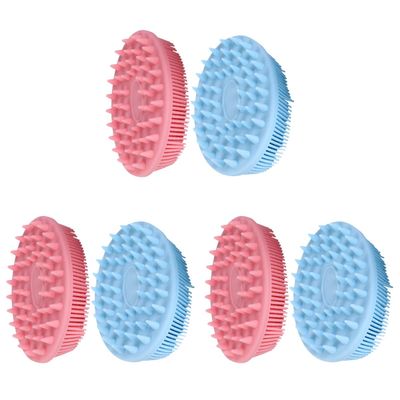 3 Sets 2Pcs Silicone Shampoo Brushes Double- side Baby Massage Bath Brushes
