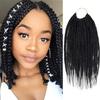 12 Inch 2 Pack AU-THEN-TIC Box Braid Crochet Hair Crochet Box Braids Hair Mambo Twist Braiding Pre-Stretched Pre Looped Synthetic Hair Extensions (12 Inch (Pack of 2), 1B (Off Black)) view 1