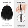 12 Inch 2 Pack AU-THEN-TIC Box Braid Crochet Hair Crochet Box Braids Hair Mambo Twist Braiding Pre-Stretched Pre Looped Synthetic Hair Extensions (12 Inch (Pack of 2), 1B (Off Black)) view 2