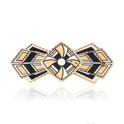 Artisan Handmade Art Deco Bowtie Barrette French Barrettes For Women Hairclips Copper Hair Accessories for Women HR-04