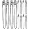 12Pcs Hair Clip Metal Alligator Curl Clips Hairdressing Positioning pin for Buns Curl Pin Metal Mini Claw Section Stainless Steel Bobby view 1