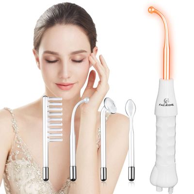 Face Skin Care Wand, FAZJEUNE High F requency Facial Device Face Skin Care Kit Portable Skin Care Tools Home Use