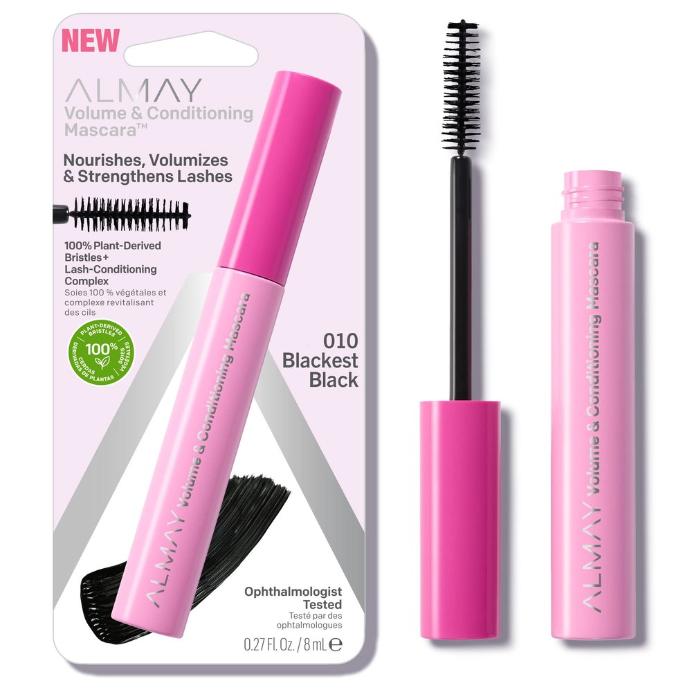 Almay Volume & Conditioning Mascara, Hydrating All Day Wear, 10 Blackest Black, 0.27 fl oz.