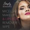 Simply Wonderful 100 Count Biodegradable Makeup Remover Wipes, Micellar Water, Plant-Based, Individually Wrapped, 5" x 7" view 4