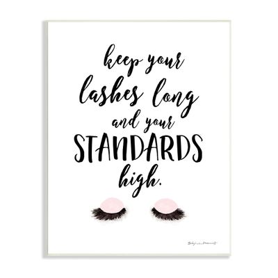 Stupell Industries Keep Lashes Long Standards High Phrase Glam Eyes