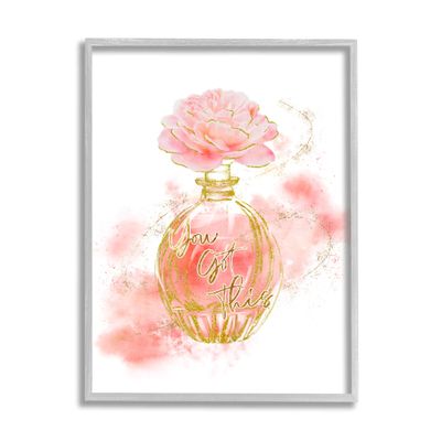 Stupell Industries You Got This Phrase Glam Fashion Pink Rose Cosmetic
