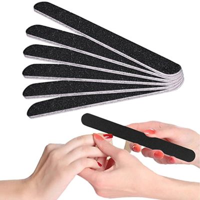 6 X Heavy Duty Nail File Double Sided Manicure Salon Emery Boards #100#180 Grit