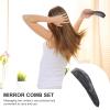 1pc Black Buffalo Horn Comb Pocket Hair Brush Scalp Comb Styling for Men Womens Hair Nets for Sleeping Hairdressing Jade Hair Man Massager Horns Wide Tooth view 3