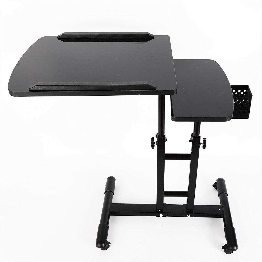 BJTDLLX Tattoo Workbench Mobile Tattoo Work Station Portable Adjustable 360Rotating Stand Desk Table Workstation w/Tray Rolling