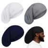 4 Pieces Unisex Dreadlock Cap Long Hair Dreads Head Wrap Sleeping Cap Hair Accessories Sleep Bonnet for Men Women(Black, White, Blue, Gray) view 1